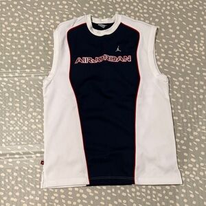 Jordan Navy and White Sleeveless Top